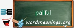 WordMeaning blackboard for pailful